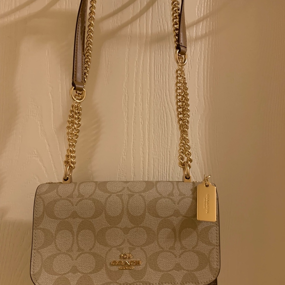Coach Mini Klare Crossbody bag in signature canvas with gold-tone hardware